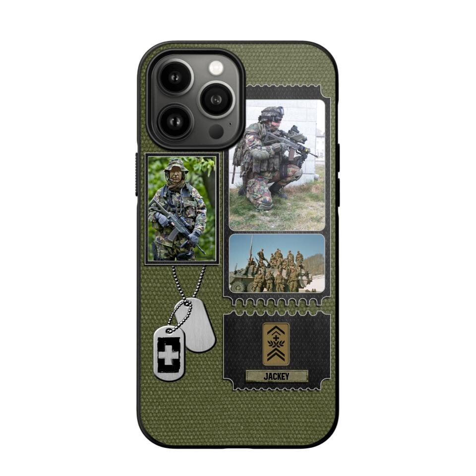 Personalized Swiss Veteran/ Solider Rank Upload Photo Phonecase 3D Printed QTVQ2708