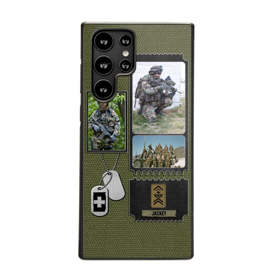 Personalized Swiss Veteran/ Solider Rank Upload Photo Phonecase 3D Printed QTVQ2708