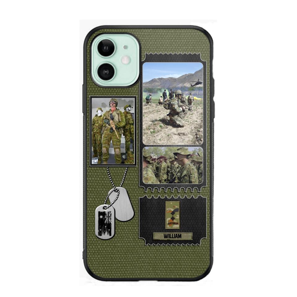 Personalized Australian Veteran/ Solider Rank Upload Photo Phonecase 3D Printed QTVQ2708