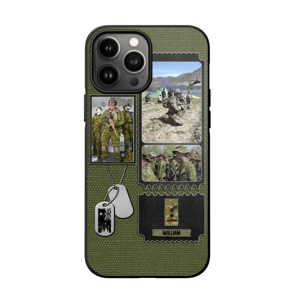 Personalized Australian Veteran/ Solider Rank Upload Photo Phonecase 3D Printed QTVQ2708