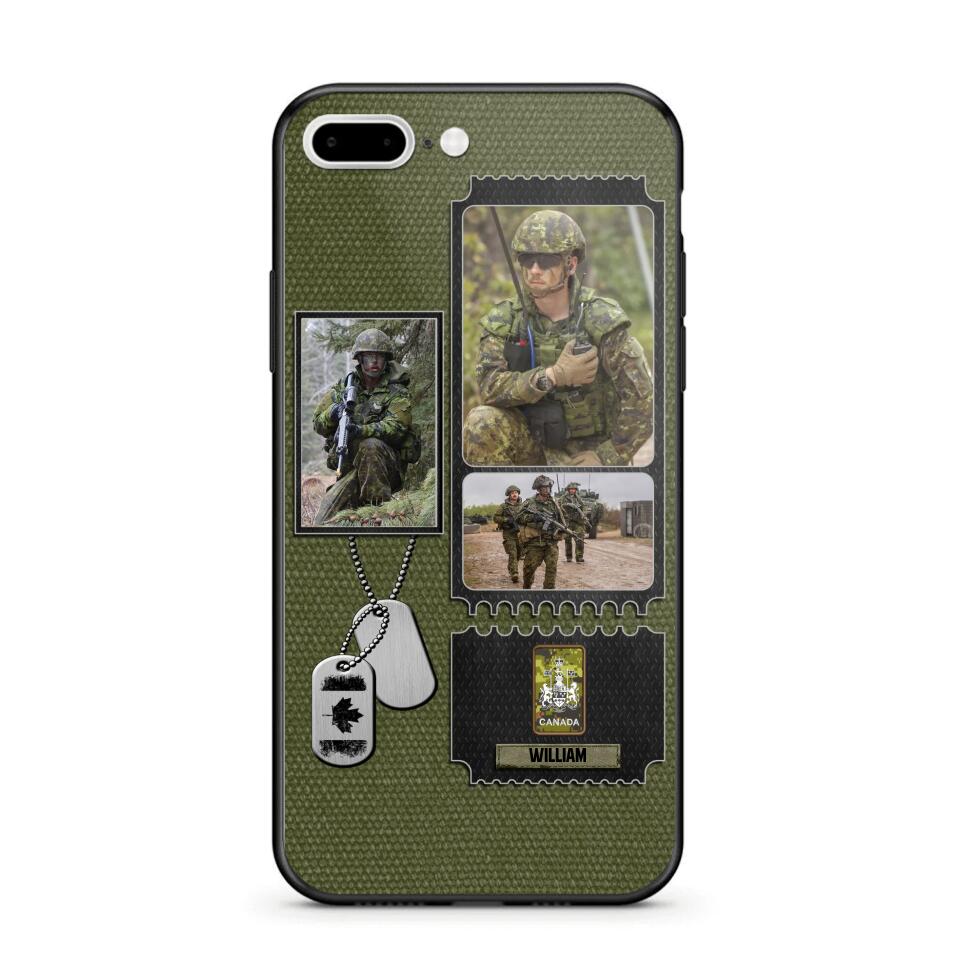 Personalized Canadian Veteran/ Solider Rank Upload Photo Phonecase 3D Printed QTVQ2708