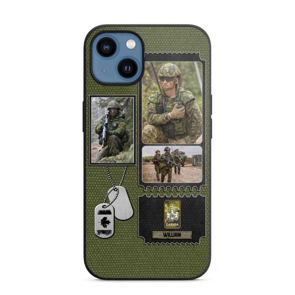 Personalized Canadian Veteran/ Solider Rank Upload Photo Phonecase 3D Printed QTVQ2708