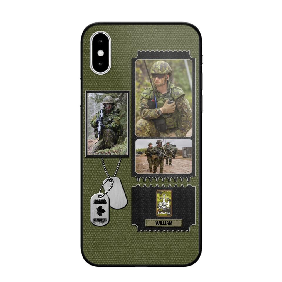 Personalized Canadian Veteran/ Solider Rank Upload Photo Phonecase 3D Printed QTVQ2708