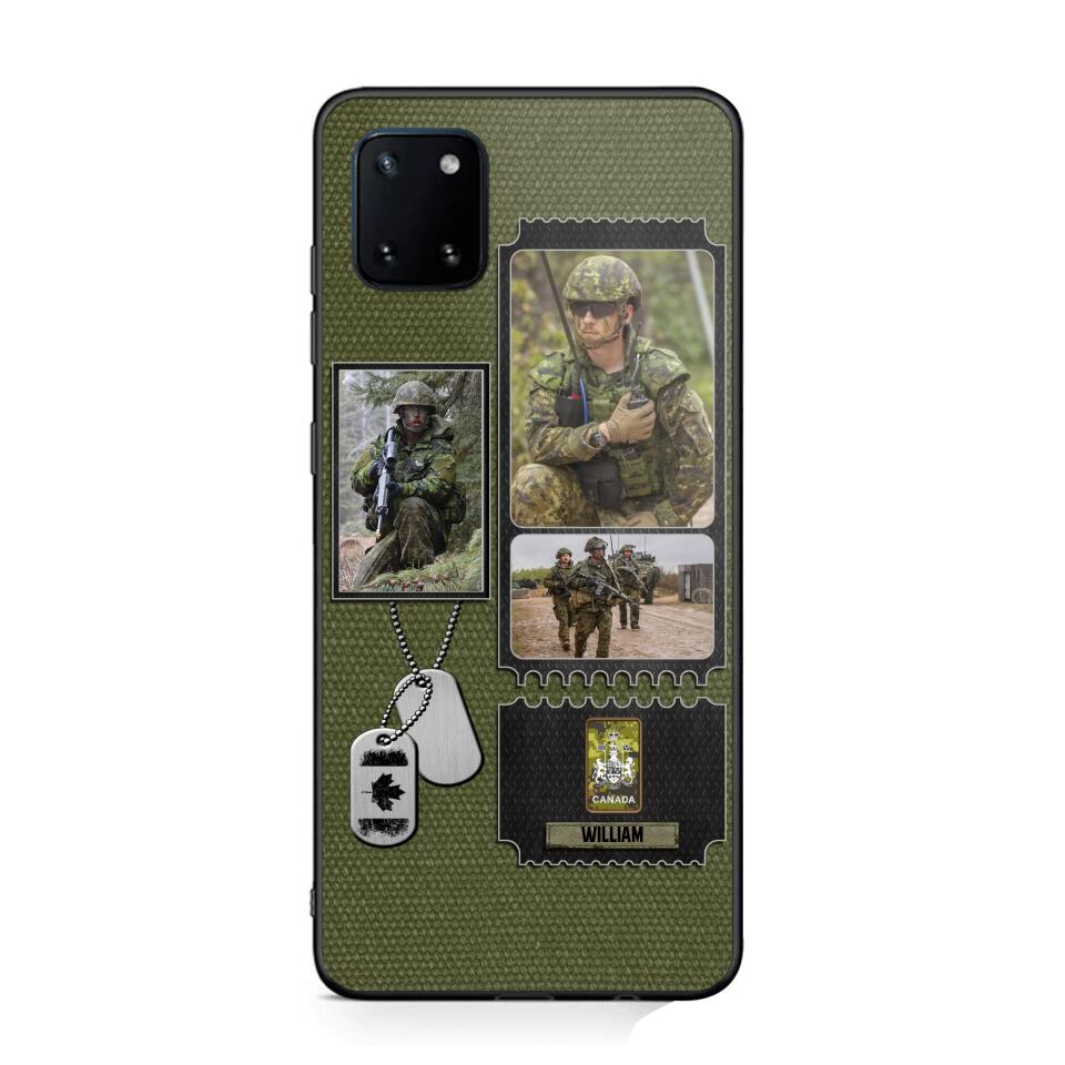 Personalized Canadian Veteran/ Solider Rank Upload Photo Phonecase 3D Printed QTVQ2708