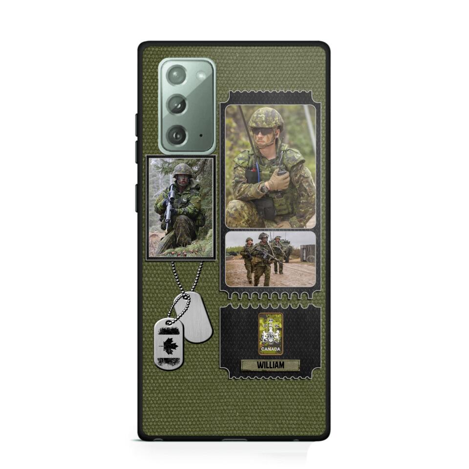 Personalized Canadian Veteran/ Solider Rank Upload Photo Phonecase 3D Printed QTVQ2708