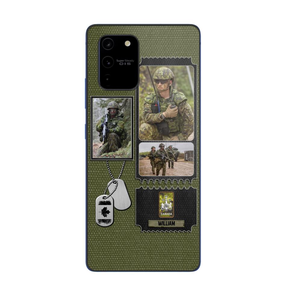 Personalized Canadian Veteran/ Solider Rank Upload Photo Phonecase 3D Printed QTVQ2708