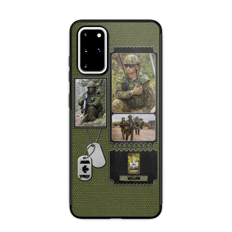 Personalized Canadian Veteran/ Solider Rank Upload Photo Phonecase 3D Printed QTVQ2708