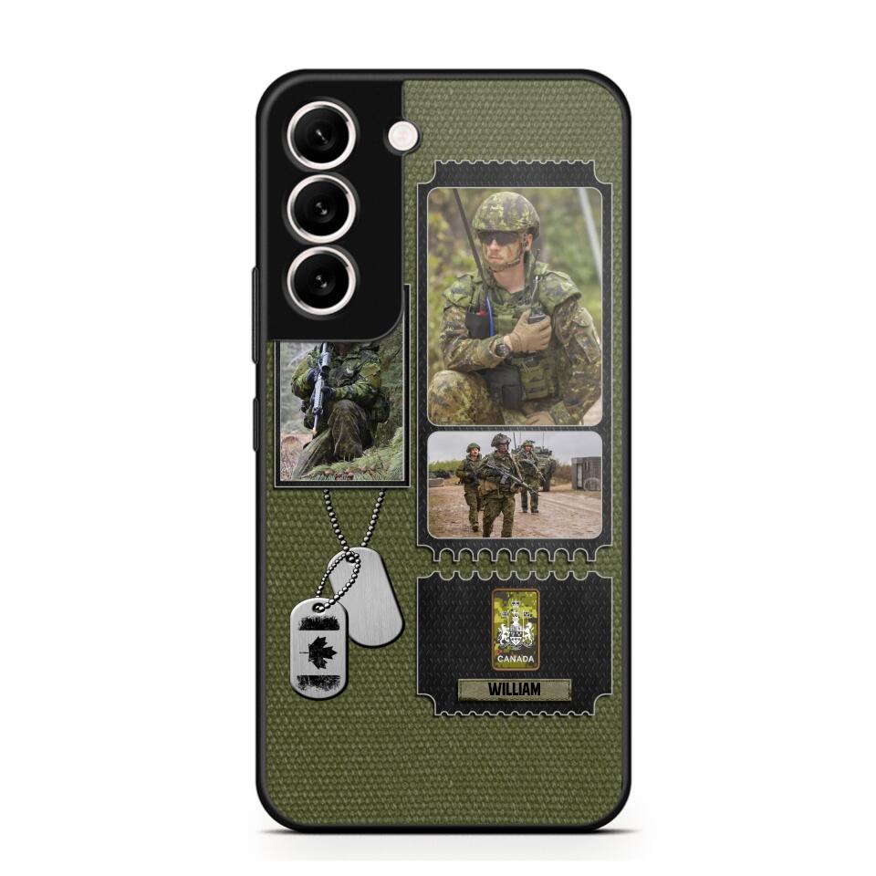 Personalized Canadian Veteran/ Solider Rank Upload Photo Phonecase 3D Printed QTVQ2708