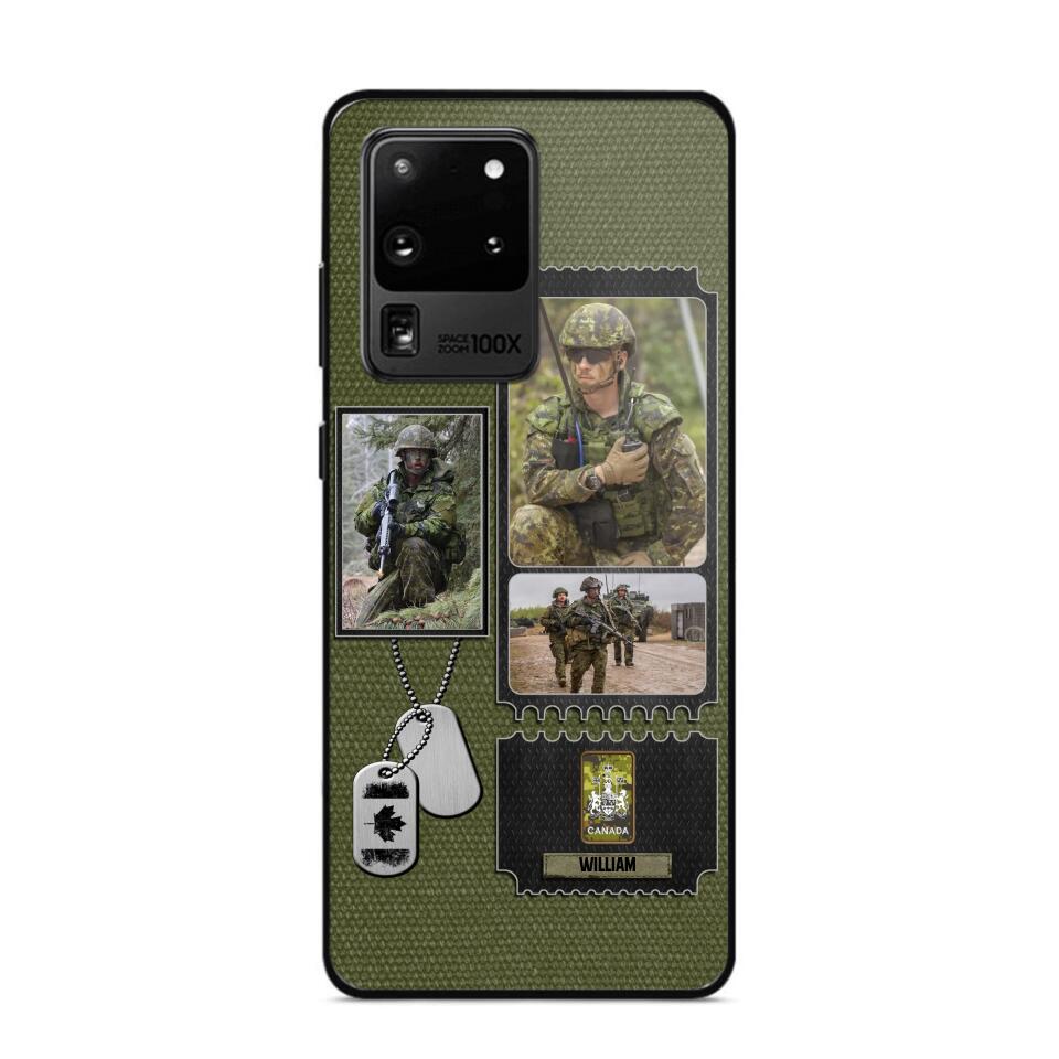 Personalized Canadian Veteran/ Solider Rank Upload Photo Phonecase 3D Printed QTVQ2708