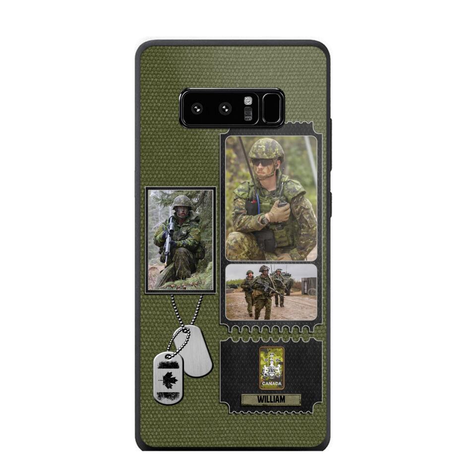 Personalized Canadian Veteran/ Solider Rank Upload Photo Phonecase 3D Printed QTVQ2708