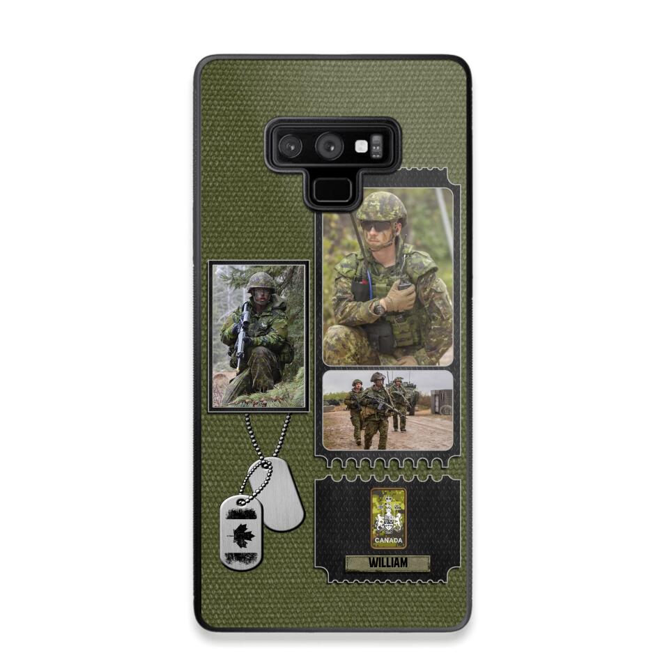 Personalized Canadian Veteran/ Solider Rank Upload Photo Phonecase 3D Printed QTVQ2708