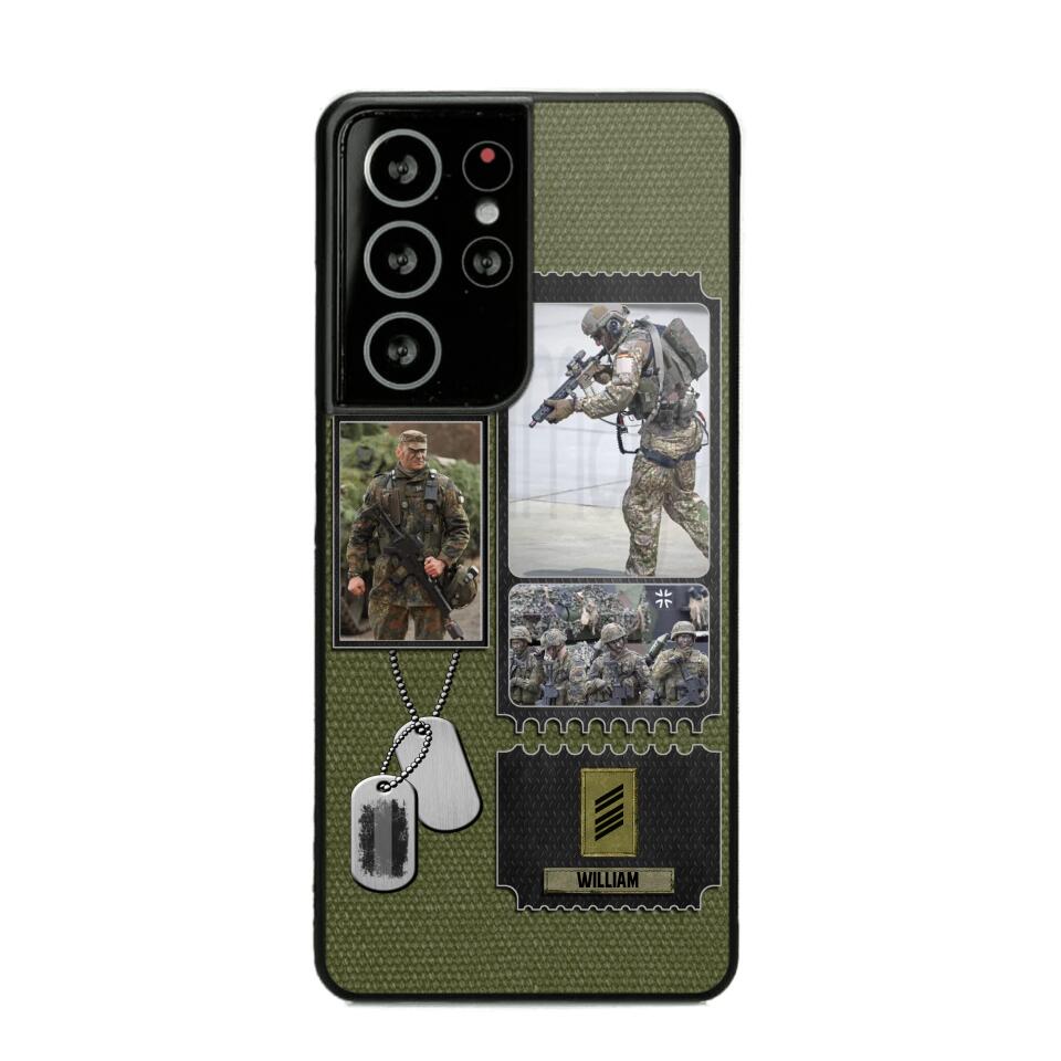 Personalized German Veteran/ Solider Rank Upload Photo Phonecase 3D Printed QTVQ2708