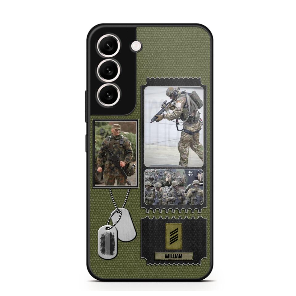 Personalized German Veteran/ Solider Rank Upload Photo Phonecase 3D Printed QTVQ2708