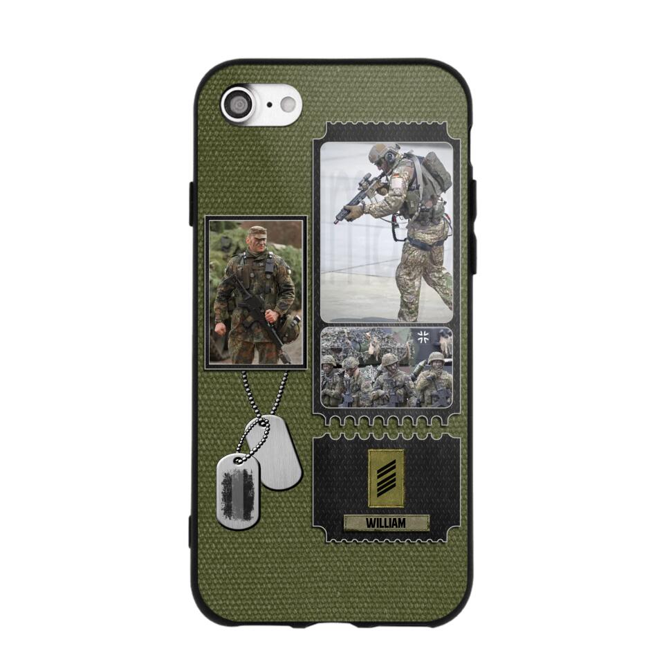 Personalized German Veteran/ Solider Rank Upload Photo Phonecase 3D Printed QTVQ2708