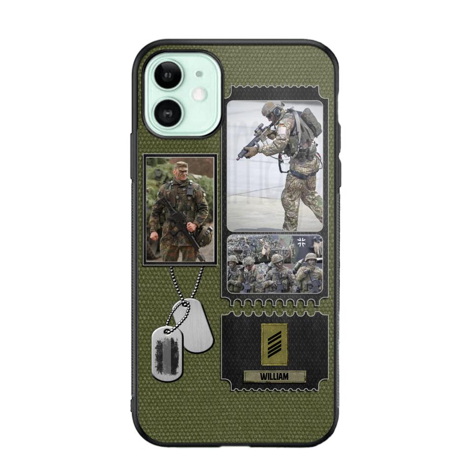 Personalized German Veteran/ Solider Rank Upload Photo Phonecase 3D Printed QTVQ2708