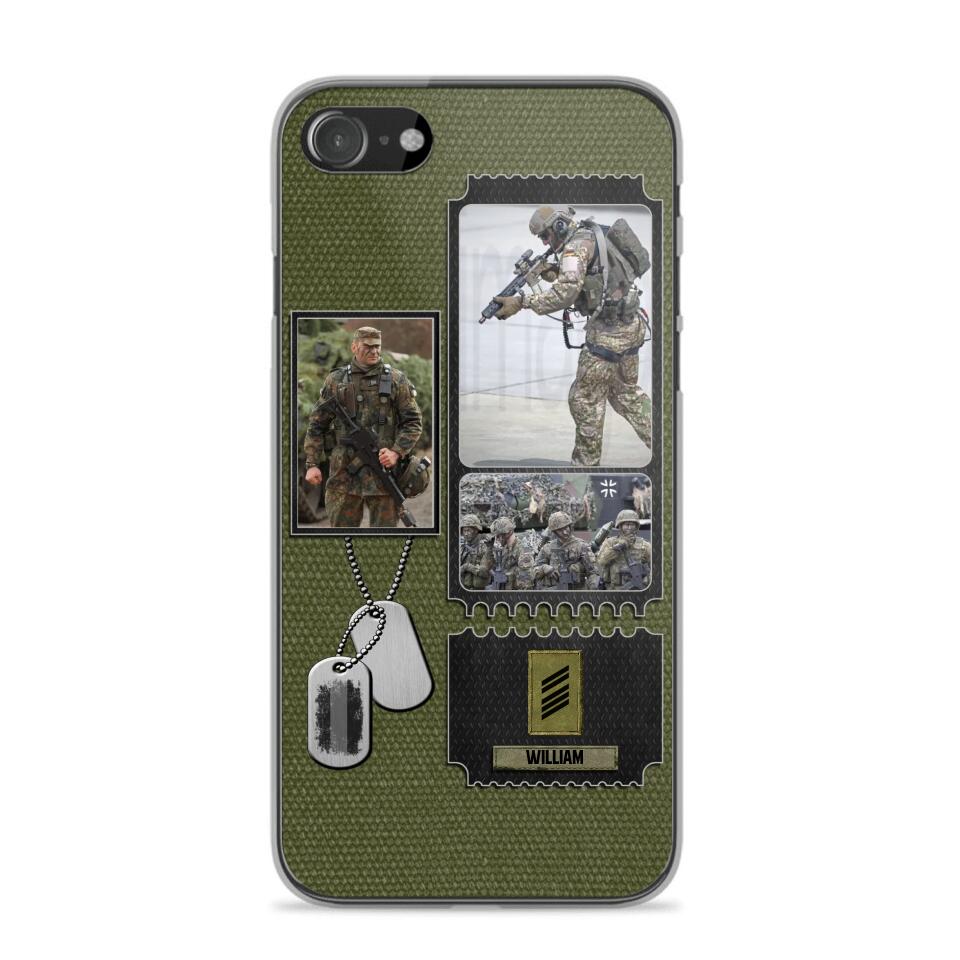 Personalized German Veteran/ Solider Rank Upload Photo Phonecase 3D Printed QTVQ2708