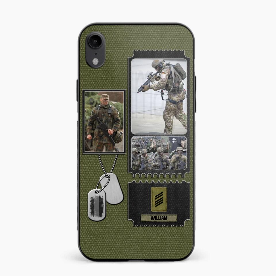 Personalized German Veteran/ Solider Rank Upload Photo Phonecase 3D Printed QTVQ2708