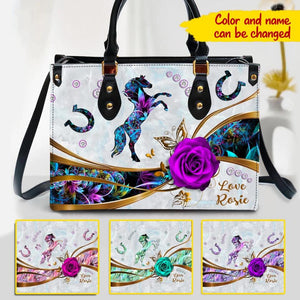 Personalized Love Rosie Horse Custom Leather Bag Printed NQMA2708