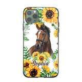 Personalized Horse Lover Sunflower Phone Case Printed 22AUG-HY27