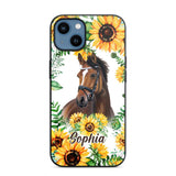 Personalized Horse Lover Sunflower Phone Case Printed 22AUG-HY27