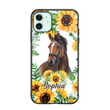 Personalized Horse Lover Sunflower Phone Case Printed 22AUG-HY27