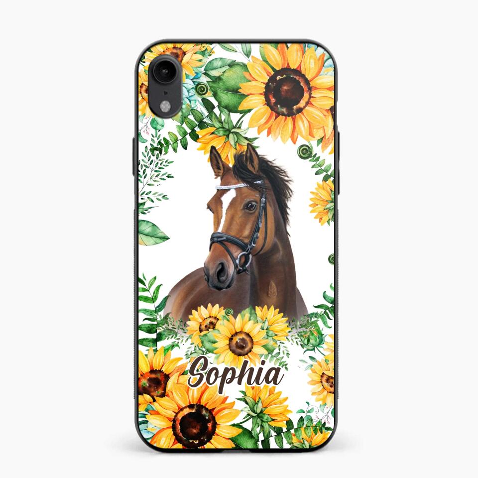 Personalized Horse Lover Sunflower Phone Case Printed 22AUG-HY27