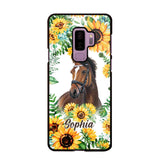 Personalized Horse Lover Sunflower Phone Case Printed 22AUG-HY27