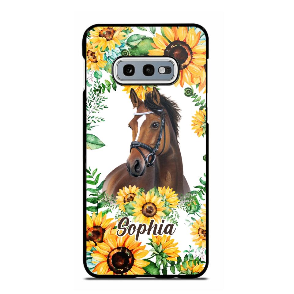 Personalized Horse Lover Sunflower Phone Case Printed 22AUG-HY27