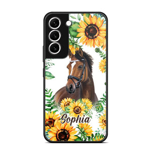 Personalized Horse Lover Sunflower Phone Case Printed 22AUG-HY27