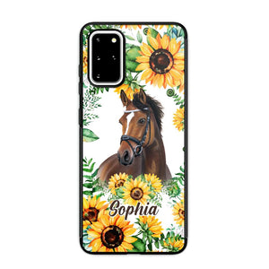 Personalized Horse Lover Sunflower Phone Case Printed 22AUG-HY27