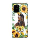 Personalized Horse Lover Sunflower Phone Case Printed 22AUG-HY27