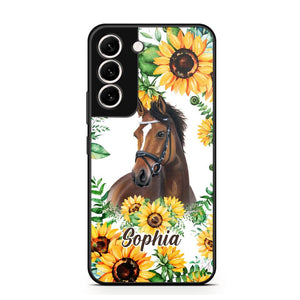 Personalized Horse Lover Sunflower Phone Case Printed 22AUG-HY27