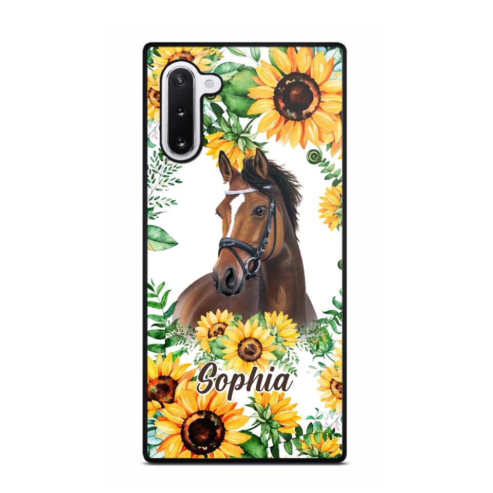 Personalized Horse Lover Sunflower Phone Case Printed 22AUG-HY27