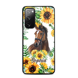 Personalized Horse Lover Sunflower Phone Case Printed 22AUG-HY27