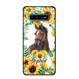 Personalized Horse Lover Sunflower Phone Case Printed 22AUG-HY27