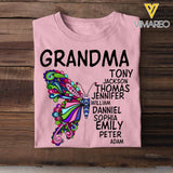 Personalized Grandma Kid Butterfly Tshirt Printed 22AUG-DT27