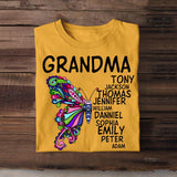 Personalized Grandma Kid Butterfly Tshirt Printed 22AUG-DT27