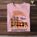 Personalized Nana's Sweatheart Fall Kid Name Tshirt Printed QTDT2908