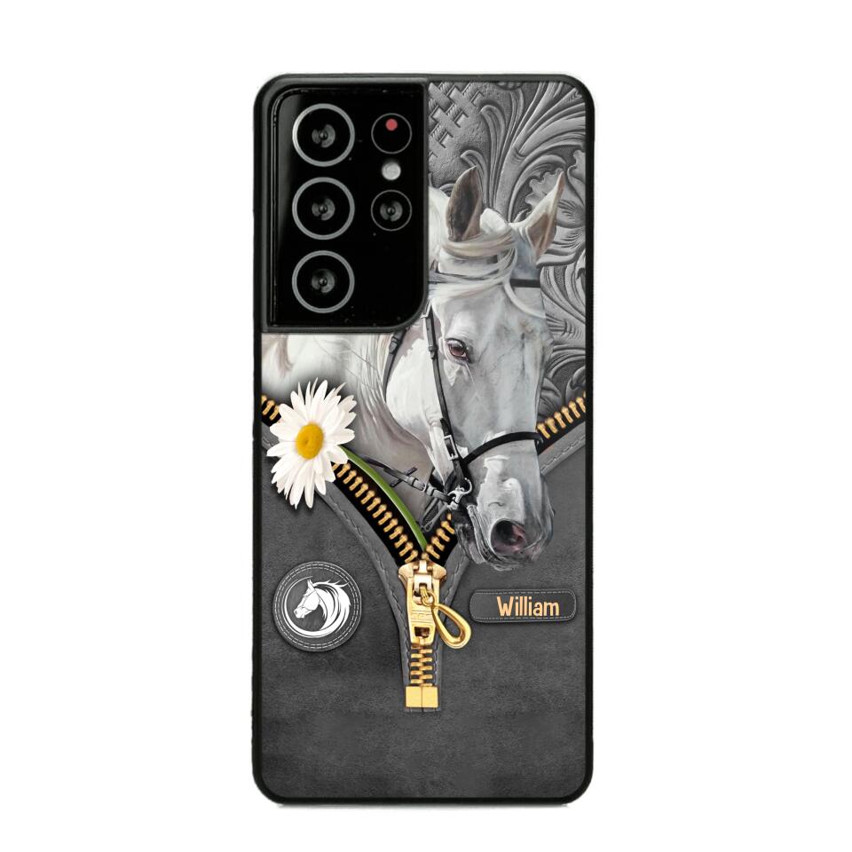 Personalized Love Horse Flower Phone Case Printed NQVQ2908