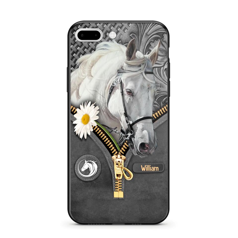 Personalized Love Horse Flower Phone Case Printed NQVQ2908