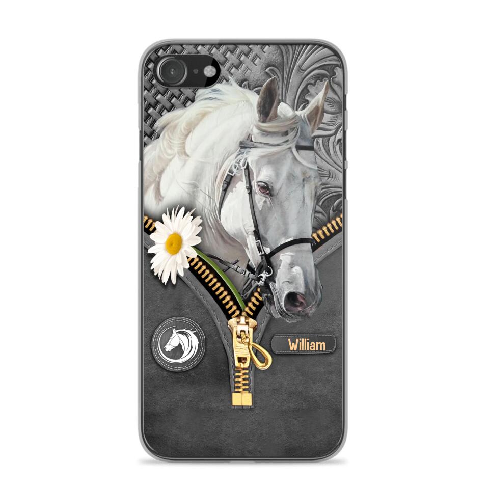 Personalized Love Horse Flower Phone Case Printed NQVQ2908