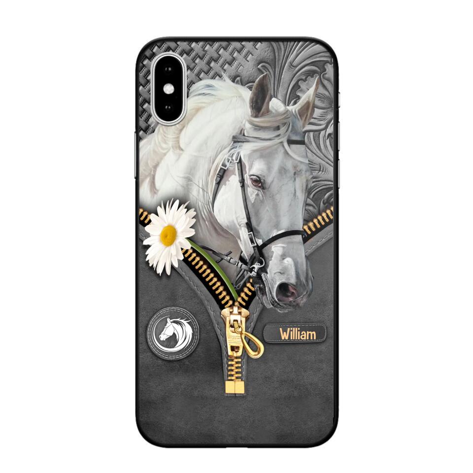 Personalized Love Horse Flower Phone Case Printed NQVQ2908