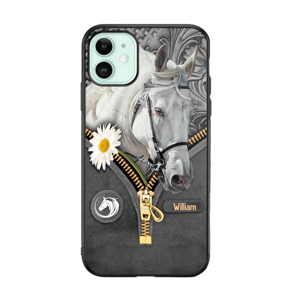 Personalized Love Horse Flower Phone Case Printed NQVQ2908