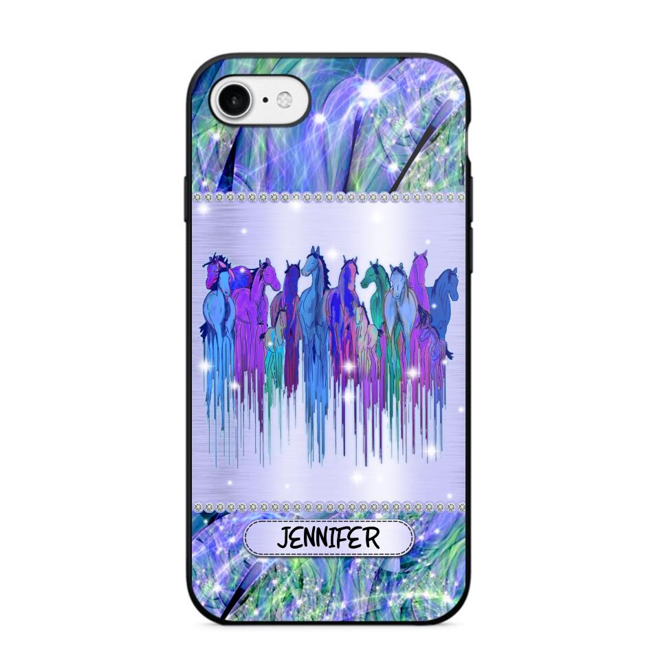 Personalized Horse Sparkling Phone Case Printed NQDT2908