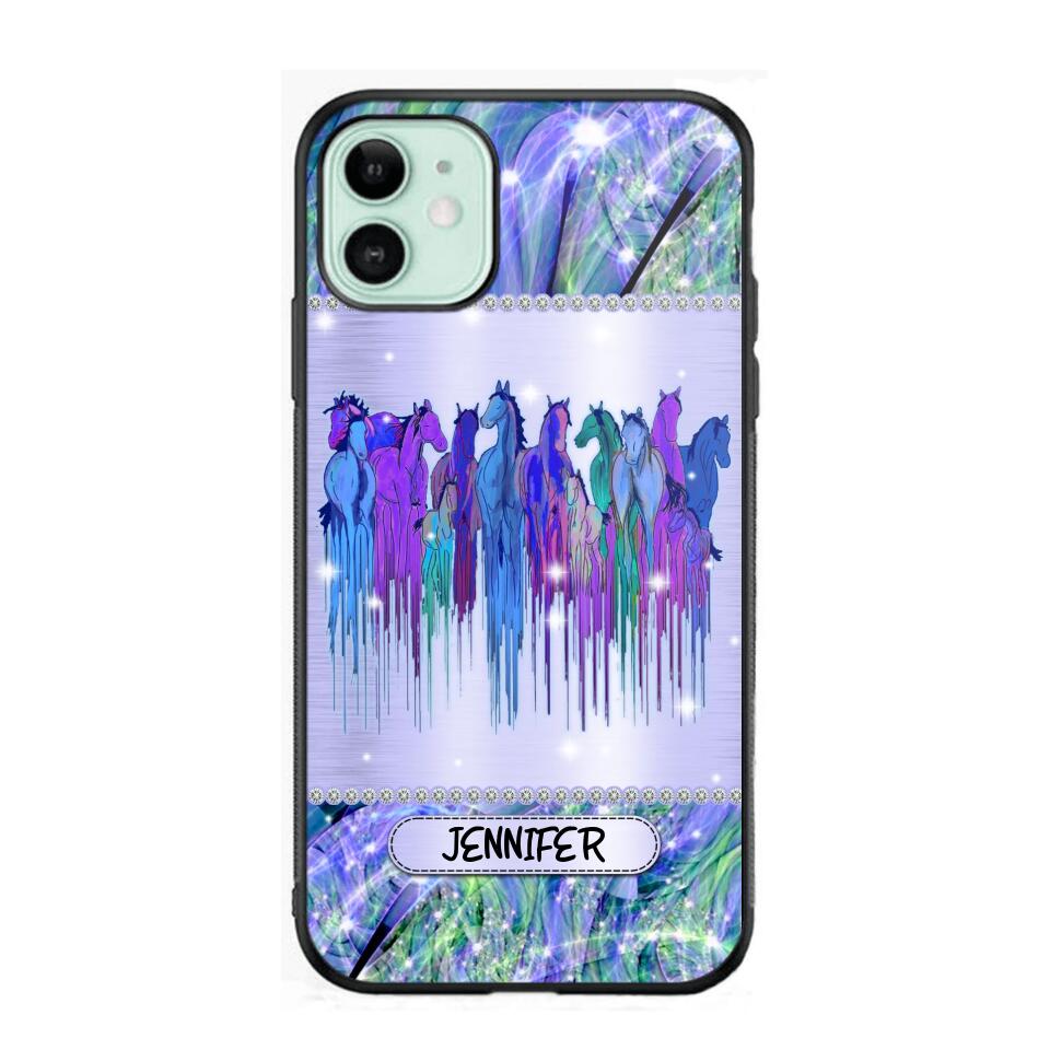 Personalized Horse Sparkling Phone Case Printed NQDT2908