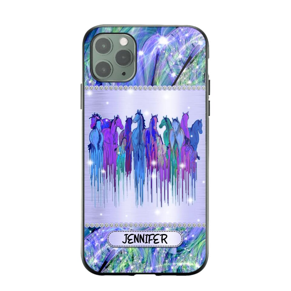 Personalized Horse Sparkling Phone Case Printed NQDT2908