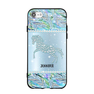 Personalized Horse Lover Custom Sparkling Phone Case Printed NQMA2908