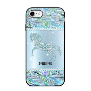 Personalized Horse Lover Custom Sparkling Phone Case Printed NQMA2908