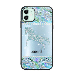 Personalized Horse Lover Custom Sparkling Phone Case Printed NQMA2908