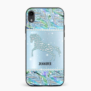 Personalized Horse Lover Custom Sparkling Phone Case Printed NQMA2908